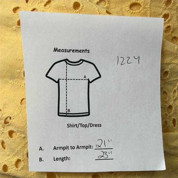 Cynthia Rowley Women's Yellow Eyelet Off-Shoulder Blouse Size M - Picture 6 of 7